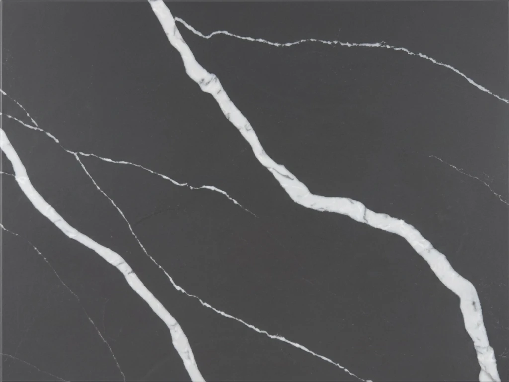 Obsidian Black — tekstura konglomeratu kwarcowego Rafino Quartz